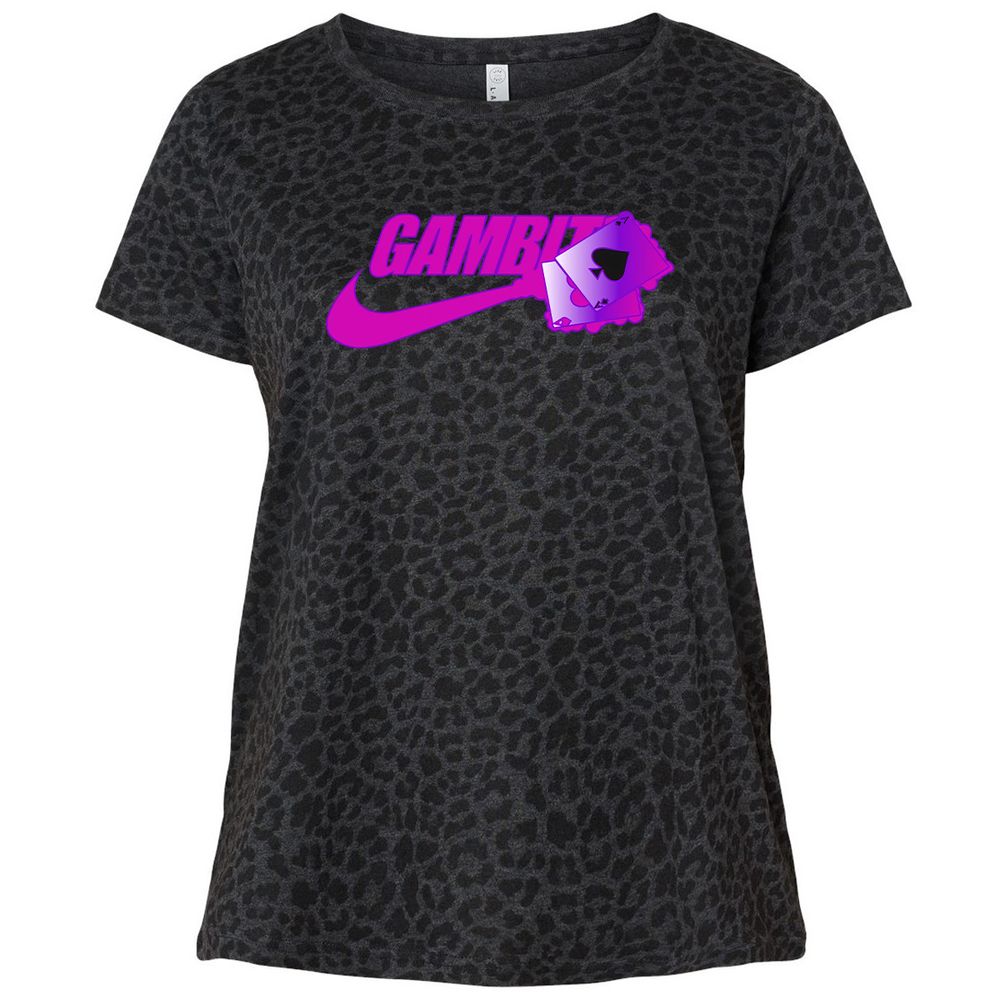 Ladies Curvy Jersey - J6DKD2A7 - Black Leopard - 11