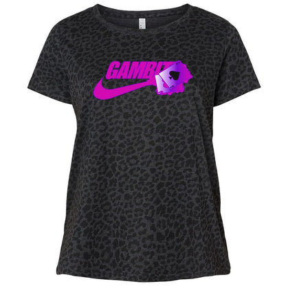 Ladies Curvy Jersey - J6DKD2A7 - Black Leopard - 11