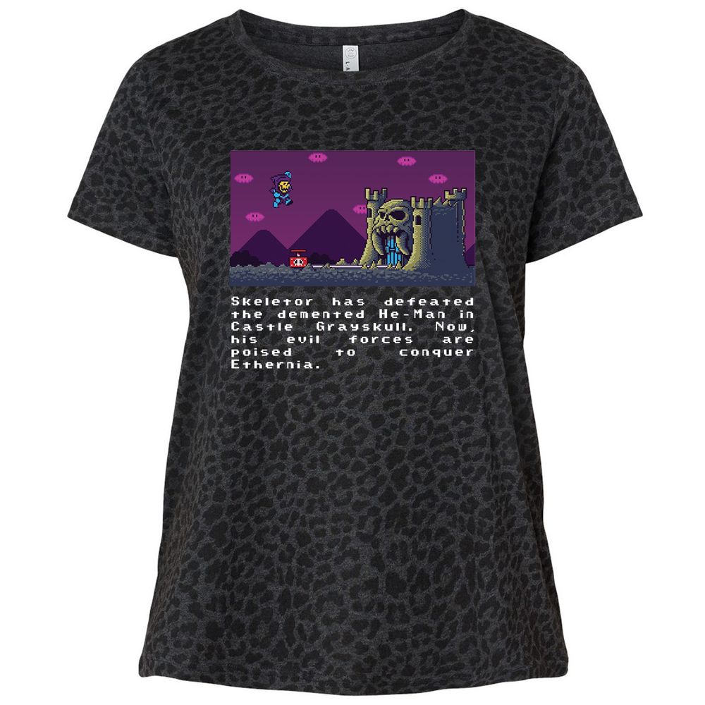 Ladies Curvy Jersey - H2KNDKUQ - Black Leopard - 11