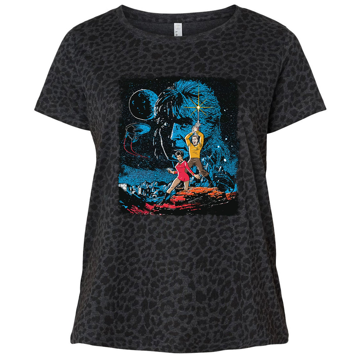 Ladies Curvy Jersey - A74GK6TF - Black Leopard - 11