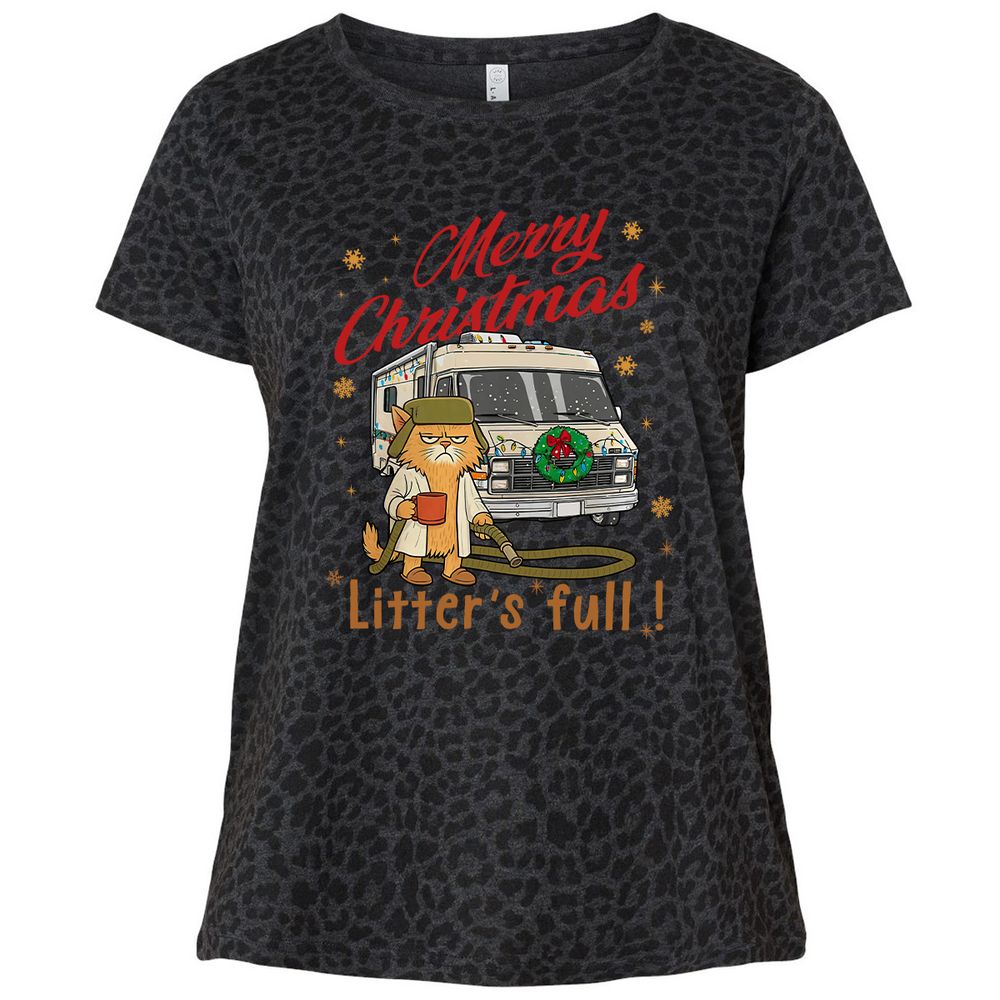 Ladies Curvy Jersey - EHFH8FRH - Black Leopard - 11