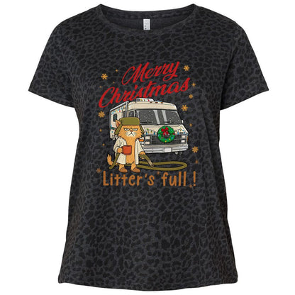 Ladies Curvy Jersey - EHFH8FRH - Black Leopard - 11