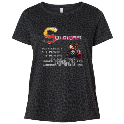 Ladies Curvy Jersey - B7DE3LQC - Black Leopard - 11