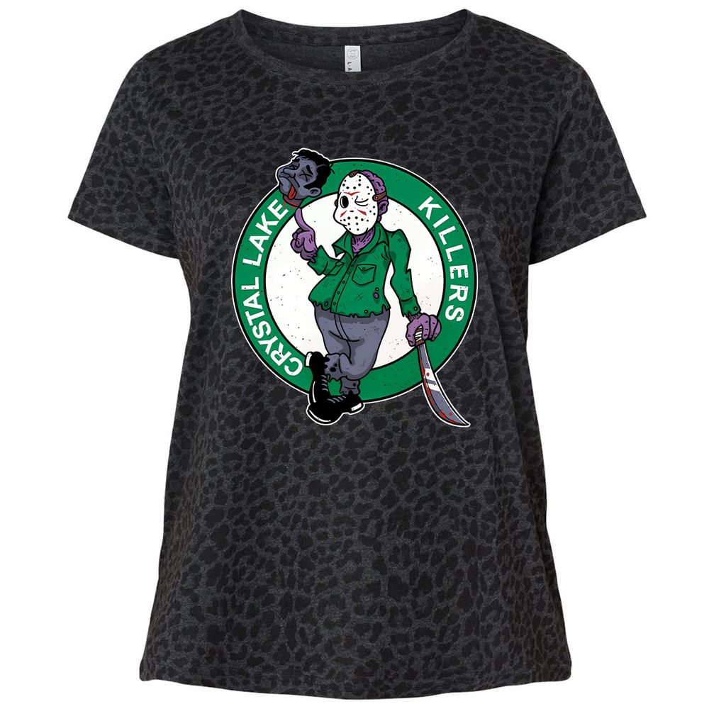 Ladies Curvy Jersey - Y6MK3JCQ - Black Leopard - 11