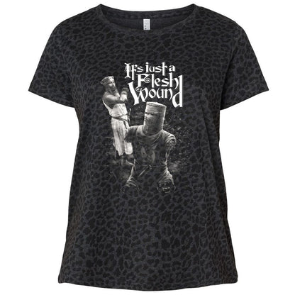 Ladies Curvy Jersey - GDPC9PFR - Black Leopard - 11