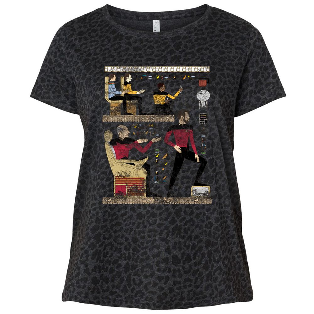 Ladies Curvy Jersey - FZW7HBN2 - Black Leopard - 11