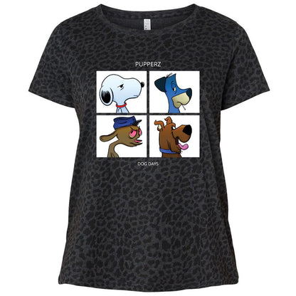 Ladies Curvy Jersey - D1J7EFLA - Black Leopard - 11