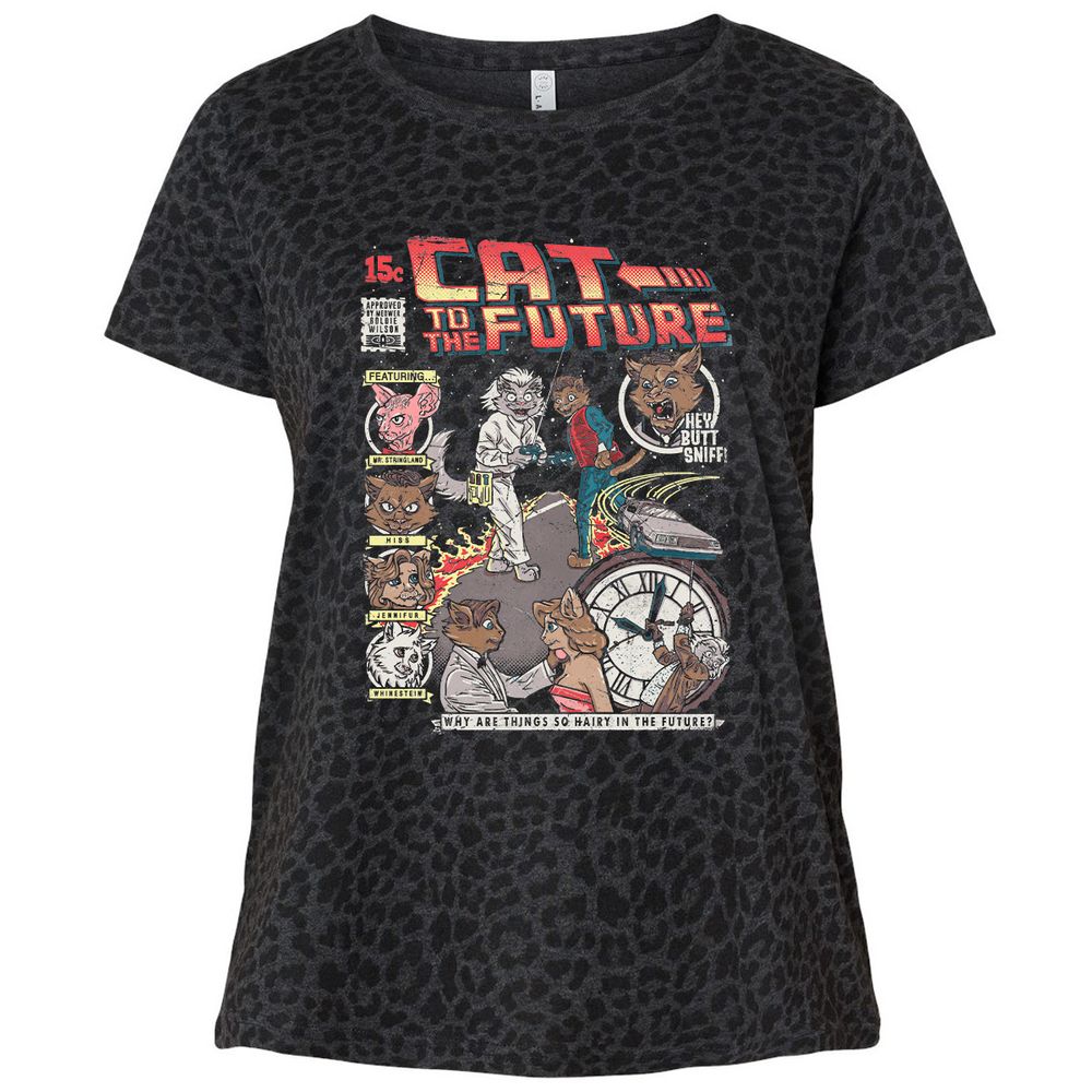 Ladies Curvy Jersey - 1XD6A31Q - Black Leopard - 11