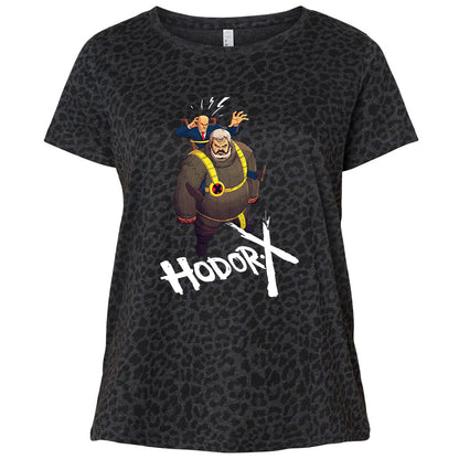 Ladies Curvy Jersey - 5B3J85FS - Black Leopard - 11