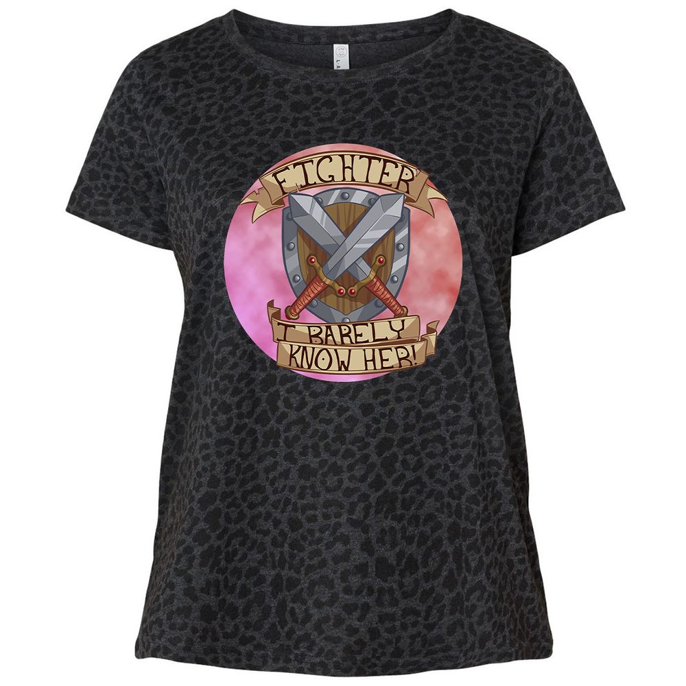 Ladies Curvy Jersey - K39A9XKM - Black Leopard - 11