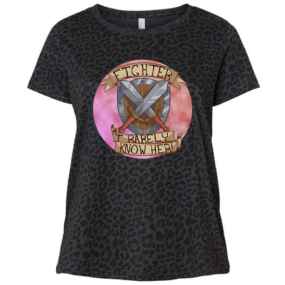 Ladies Curvy Jersey - K39A9XKM - Black Leopard - 11