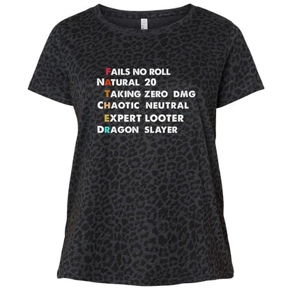 Ladies Curvy Jersey - 95KRZMPF - Black Leopard - 11