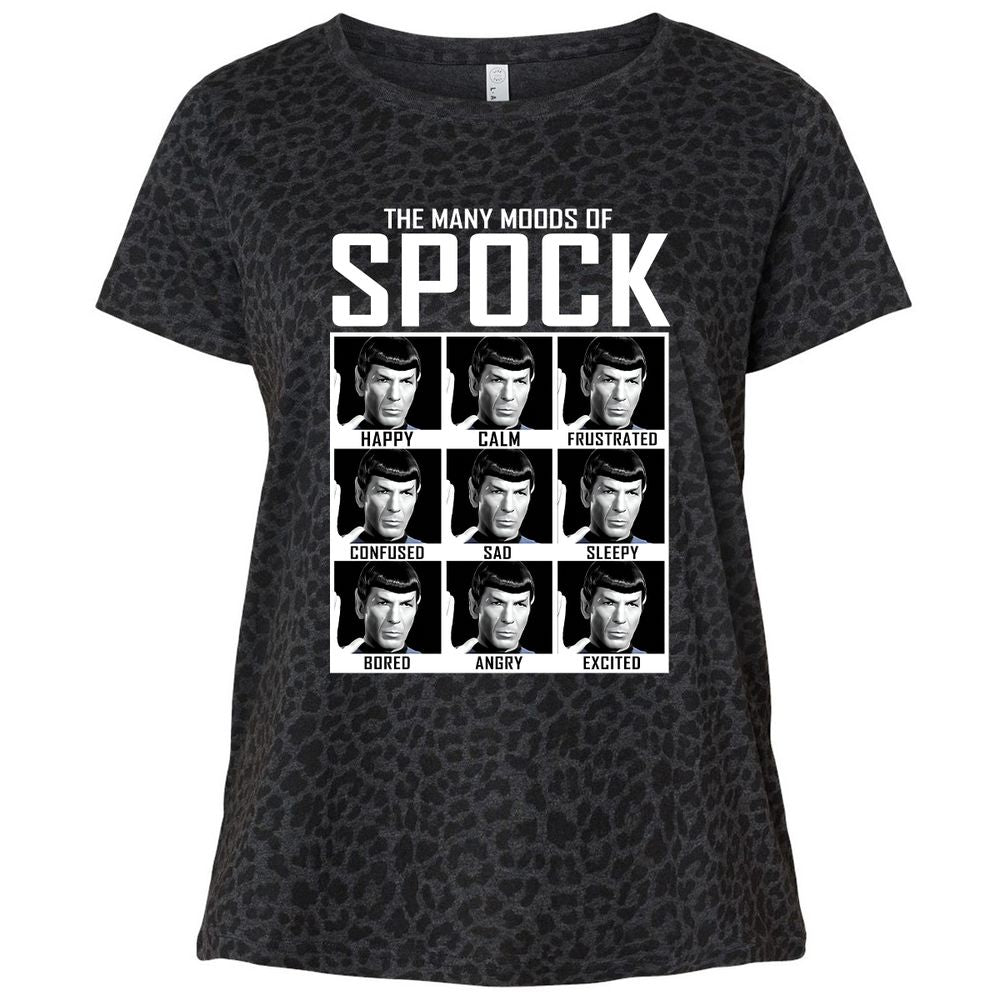 Ladies Curvy Jersey - AELQUUWZ - Black Leopard - 11