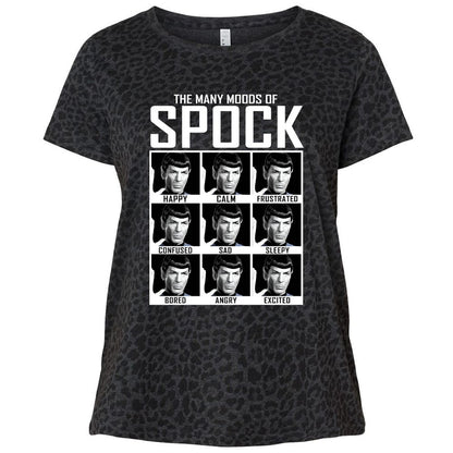 Ladies Curvy Jersey - AELQUUWZ - Black Leopard - 11