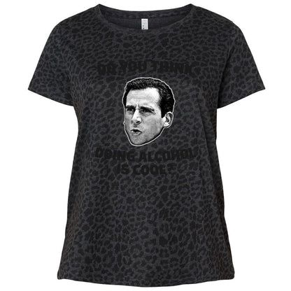 Ladies Curvy Jersey - ASQLX4U8 - Black Leopard - 11