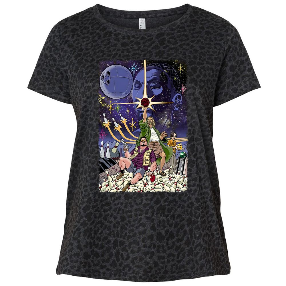 Ladies Curvy Jersey - UAKHEGNM - Black Leopard - 11