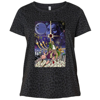 Ladies Curvy Jersey - UAKHEGNM - Black Leopard - 11