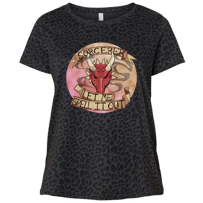 Ladies Curvy Jersey - 8SAB5MPJ - Black Leopard - 11