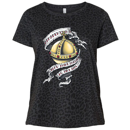 Ladies Curvy Jersey - 39UP59DL - Black Leopard - 11