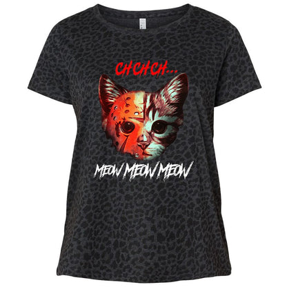 Ladies Curvy Jersey - 9BV2M13D - Black Leopard - 11