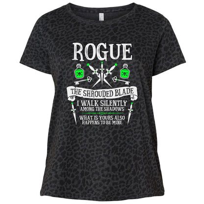 Ladies Curvy Jersey - TR3L1KQQ - Black Leopard - 11