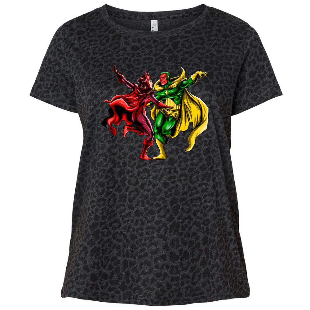 Ladies Curvy Jersey - ZKTSQTXV - Black Leopard - 11