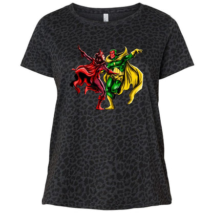 Ladies Curvy Jersey - ZKTSQTXV - Black Leopard - 11