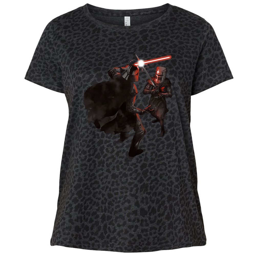 Ladies Curvy Jersey - AEGN2GVD - Black Leopard - 11