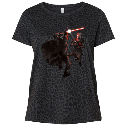 Ladies Curvy Jersey - AEGN2GVD - Black Leopard - 11