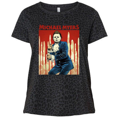 Ladies Curvy Jersey - YWAGSDKB - Black Leopard - 11