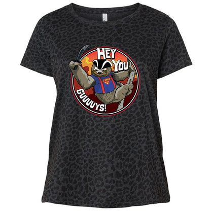 Ladies Curvy Jersey - W2PH9R5E - Black Leopard - 11