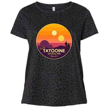 Ladies Curvy Jersey - CN7V1S5J - Black Leopard - 11