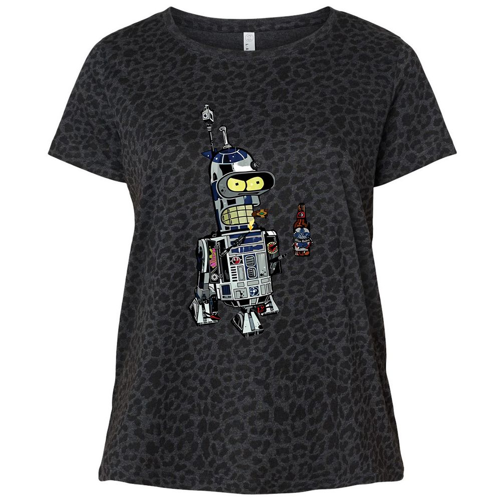 Ladies Curvy Jersey - 3YCCFUKZ - Black Leopard - 11