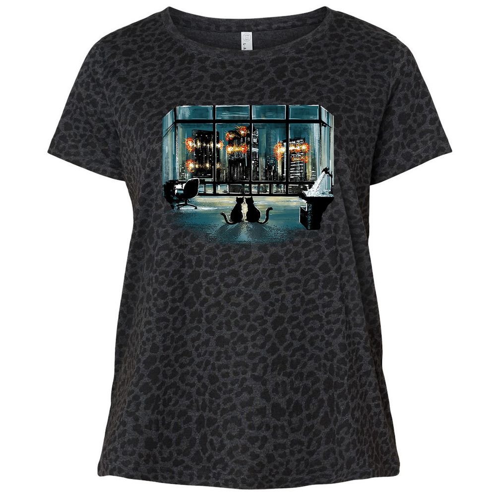 Ladies Curvy Jersey - 2VANSRHE - Black Leopard - 11