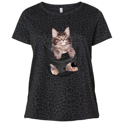 Ladies Curvy Jersey - DTP8Z9MU - Black Leopard - 11