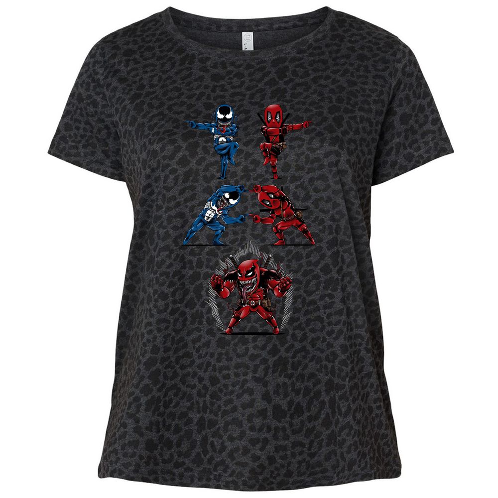 Ladies Curvy Jersey - N7AZE5YT - Black Leopard - 11