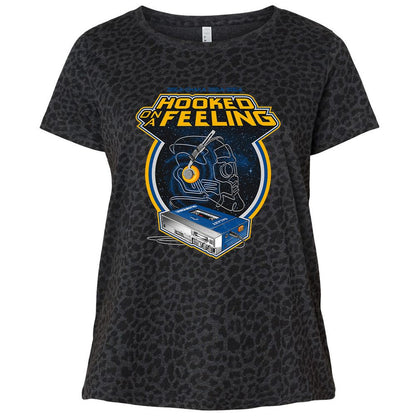 Ladies Curvy Jersey - BU5X6MQX - Black Leopard - 11