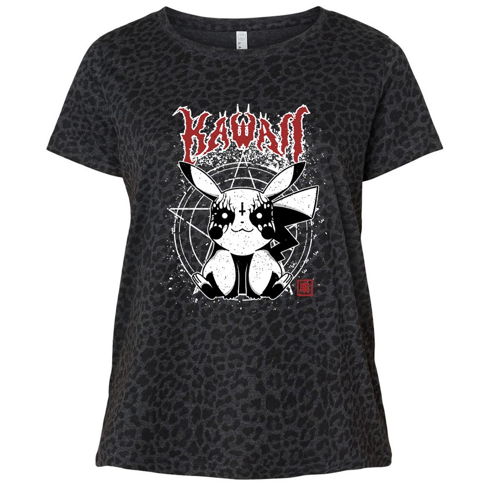 Ladies Curvy Jersey - S6VLXH4D - Black Leopard - 11