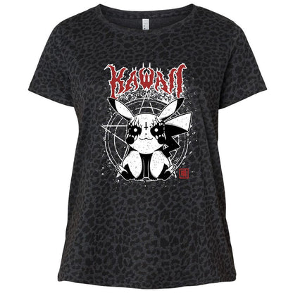 Ladies Curvy Jersey - S6VLXH4D - Black Leopard - 11