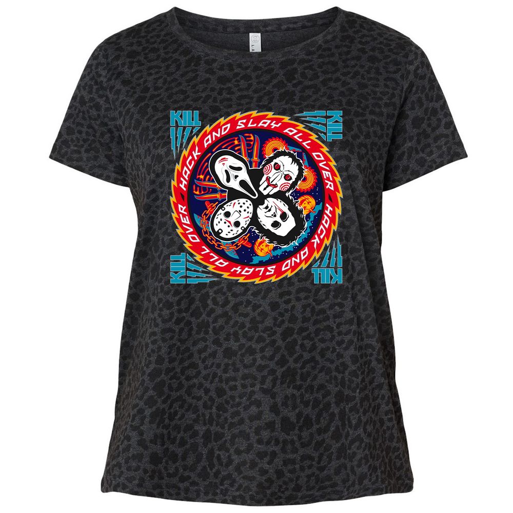 Ladies Curvy Jersey - X85DU5LA - Black Leopard - 11