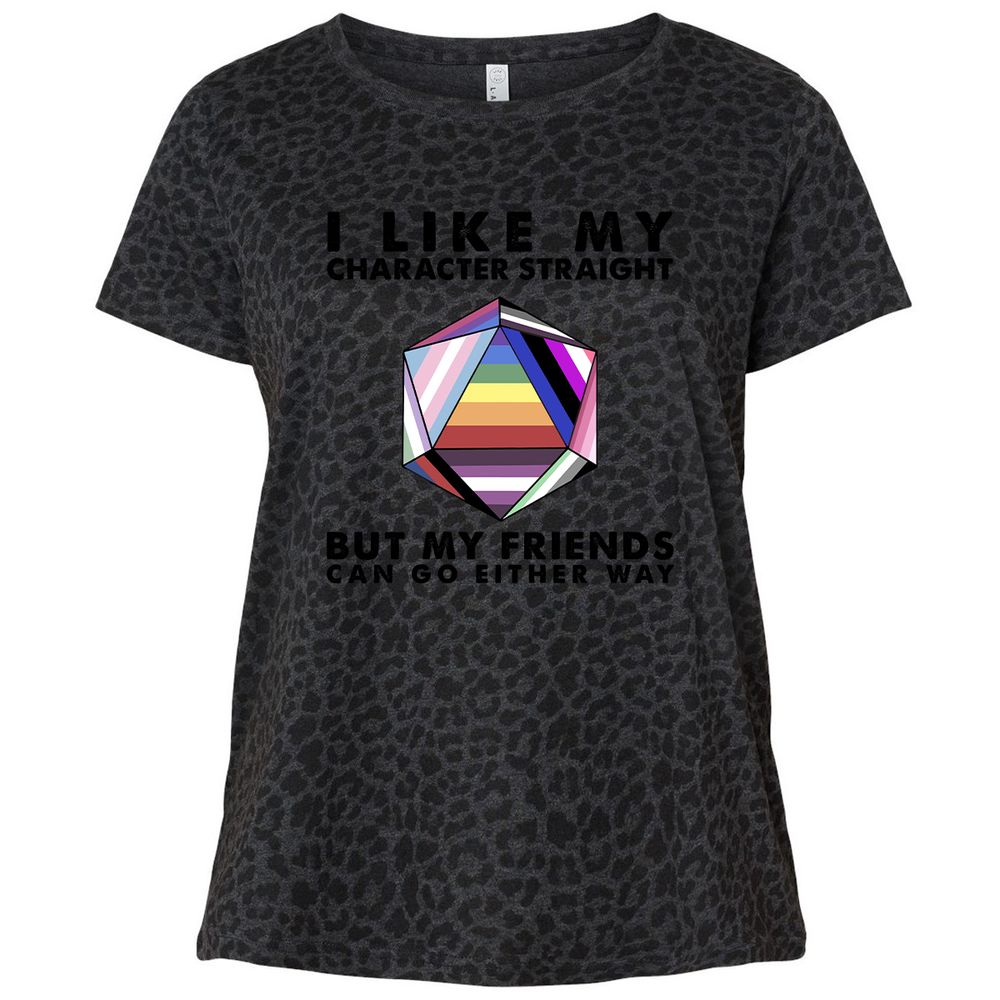 Ladies Curvy Jersey - 5SDBQJNY - Black Leopard - 11