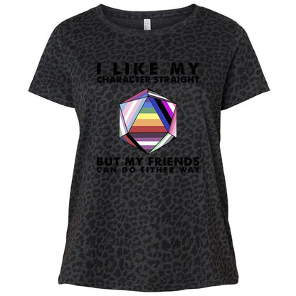 Ladies Curvy Jersey - 5SDBQJNY - Black Leopard - 11