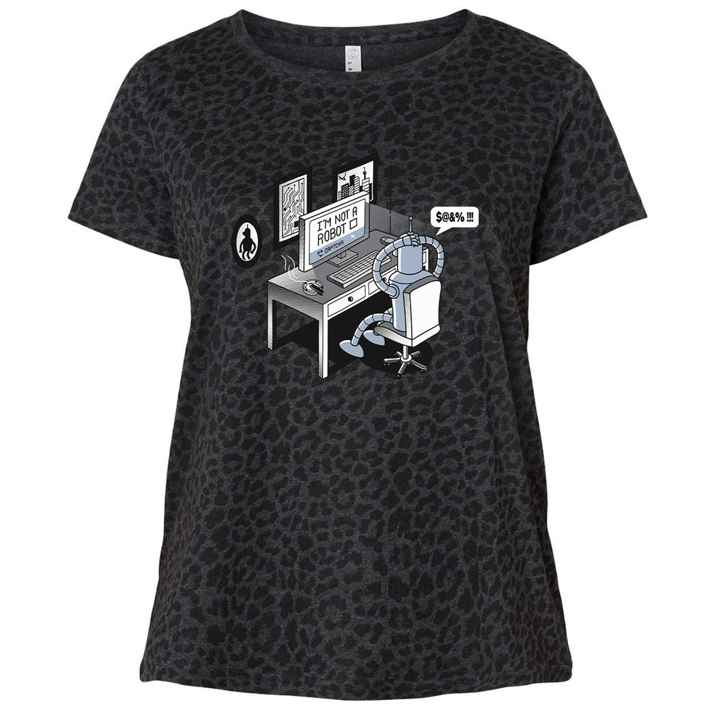 Ladies Curvy Jersey - 88WRUHHJ - Black Leopard - 11