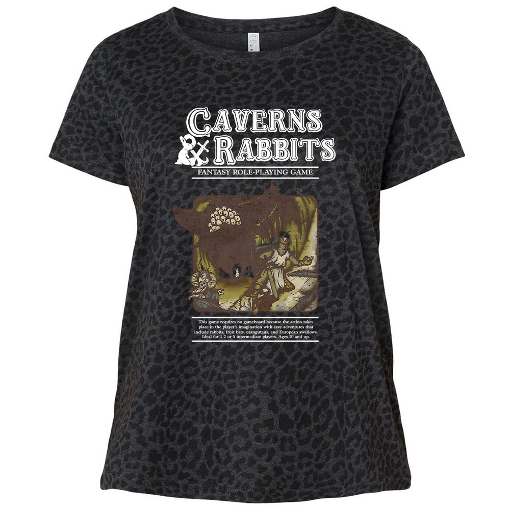 Ladies Curvy Jersey - HED5ACN7 - Black Leopard - 11