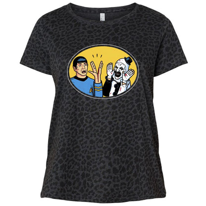 Ladies Curvy Jersey - A23L4TV9 - Black Leopard - 11