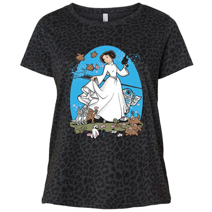 Ladies Curvy Jersey - B1EC43SE - Black Leopard - 11