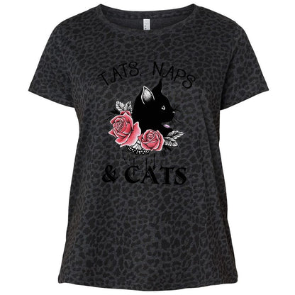 Ladies Curvy Jersey - 7TJYFJ5T - Black Leopard - 11