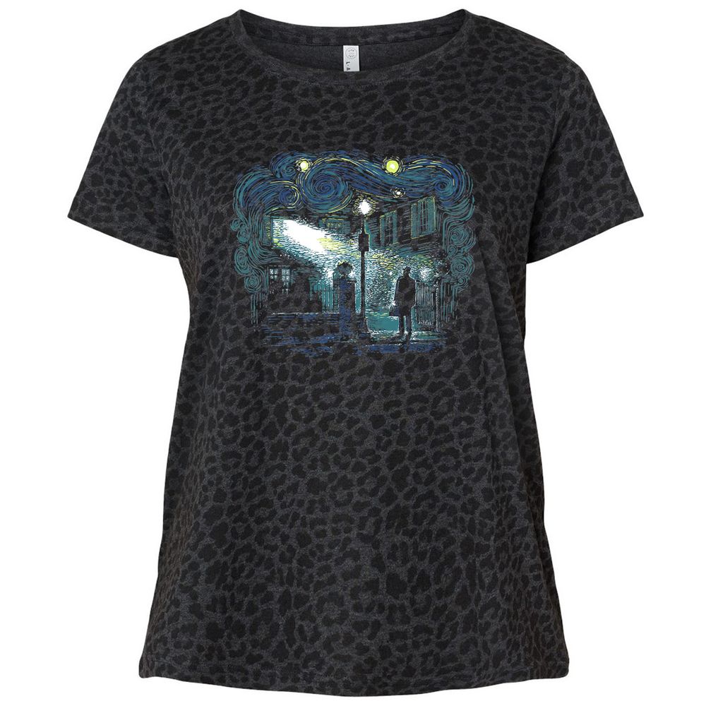 Ladies Curvy Jersey - FFCPATVF - Black Leopard - 11