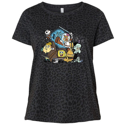 Ladies Curvy Jersey - S8KWLRHC - Black Leopard - 11