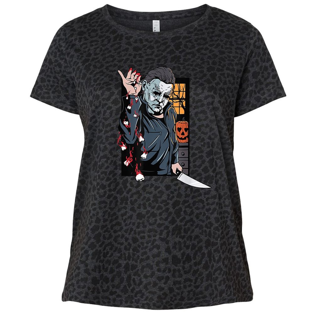 Ladies Curvy Jersey - 2GJDTGCM - Black Leopard - 11